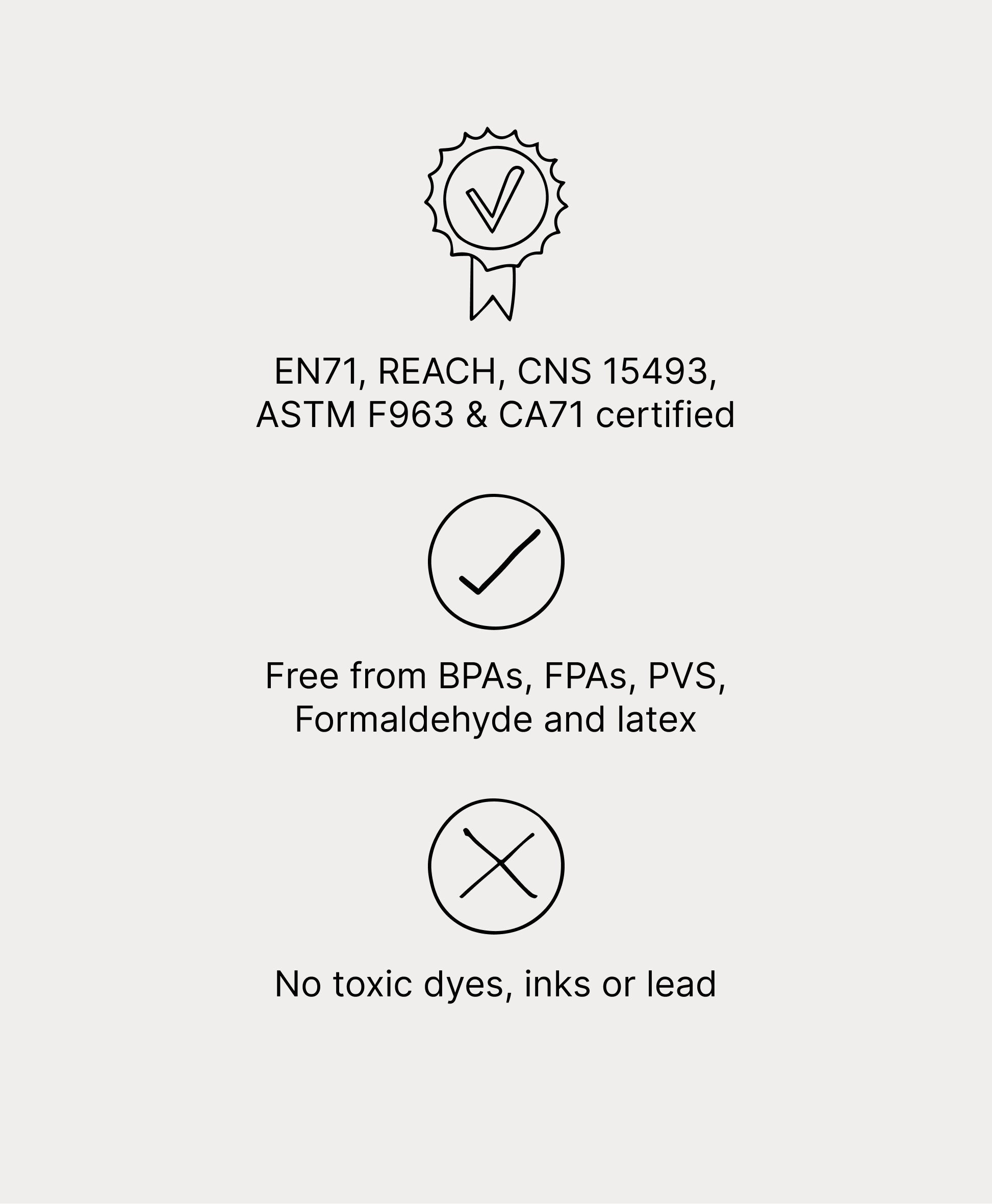 Toddler playing on Dots Stone foam play mat with natural wooden toys