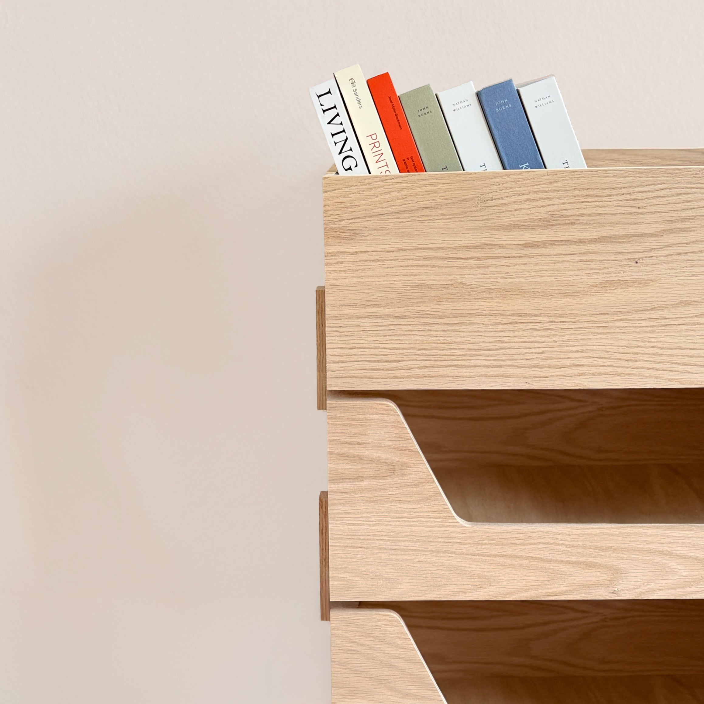 stackable boxes toy storage oak wood copenhagen kid