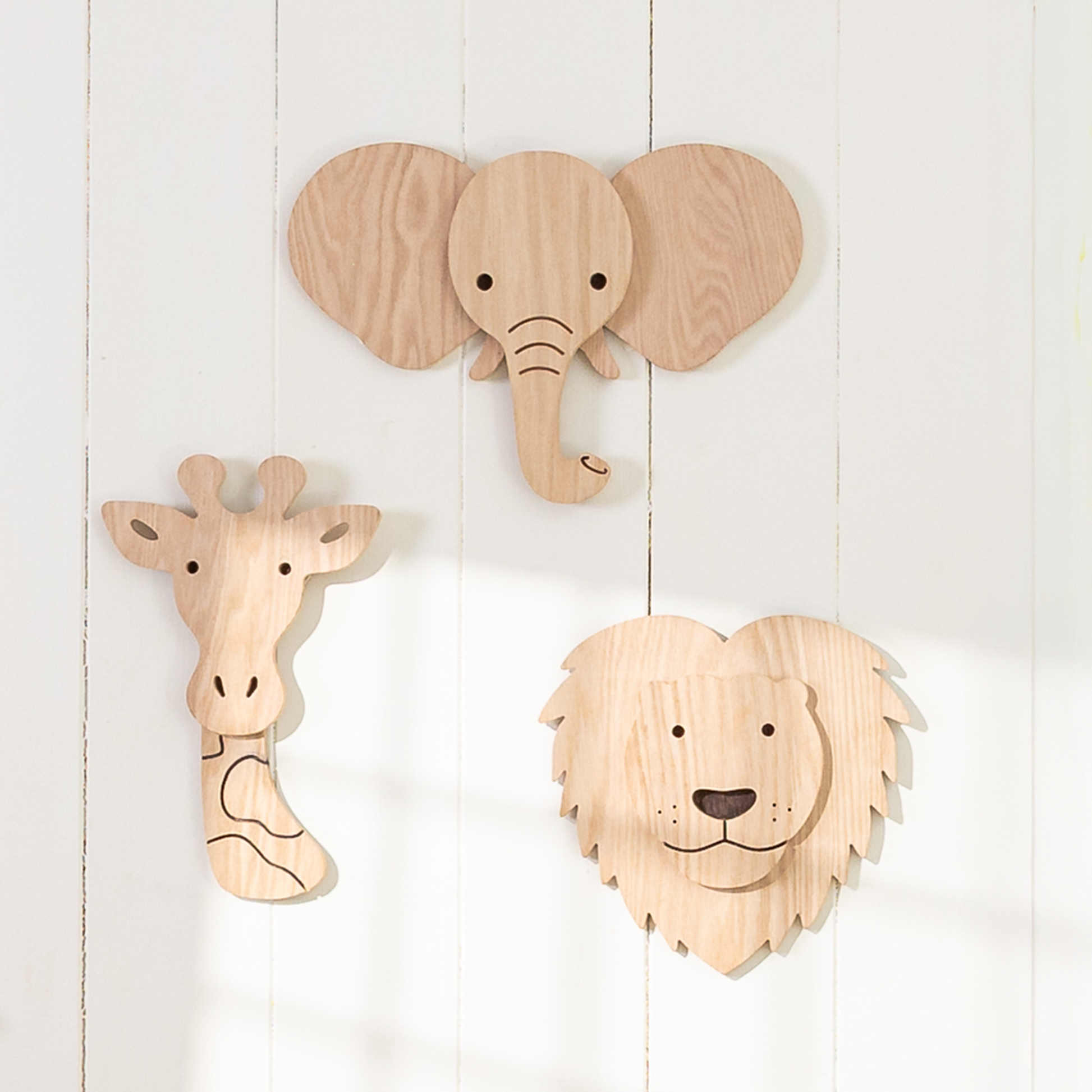 Wood Safari Wall Decor