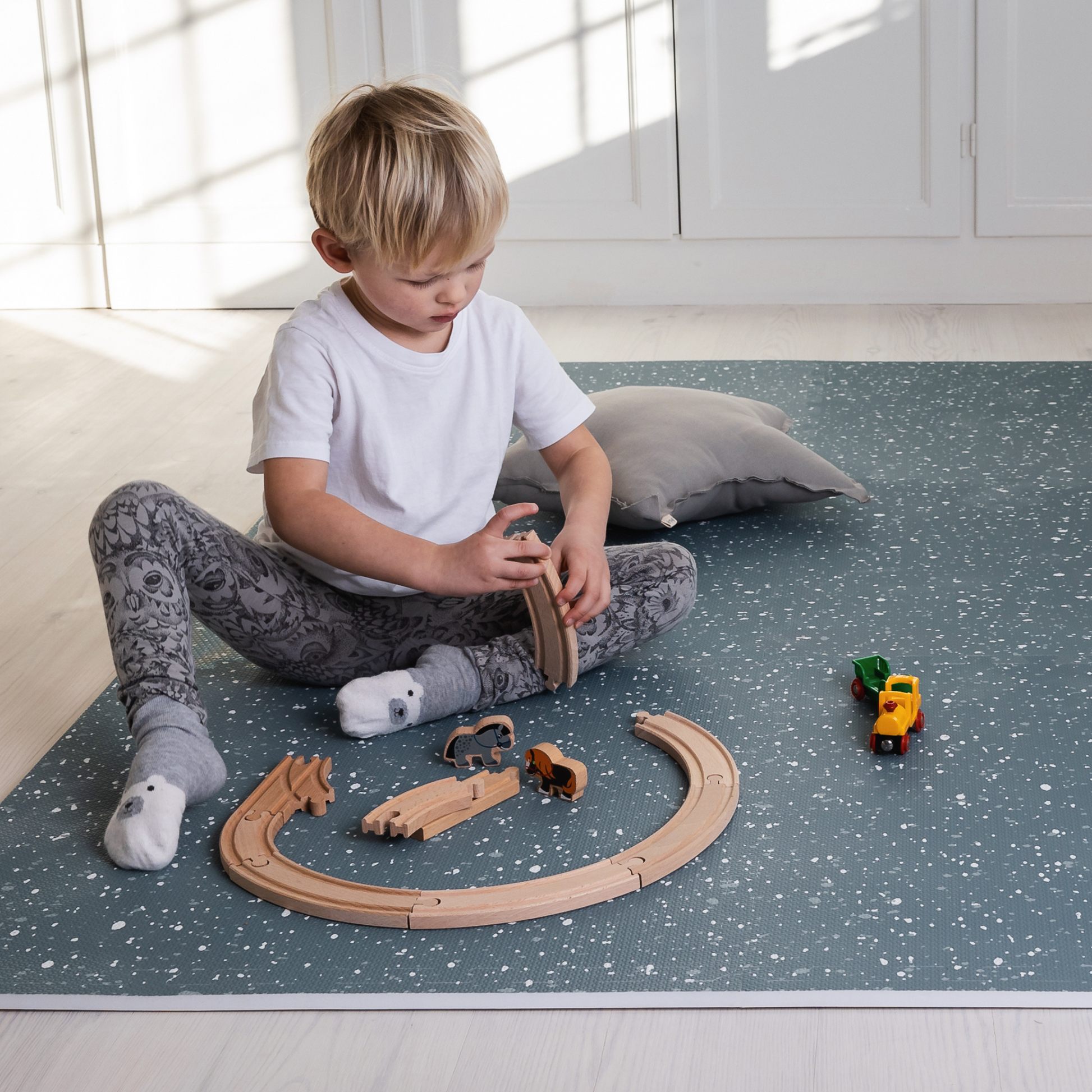 Terrazzo Play Mat Misty Blue