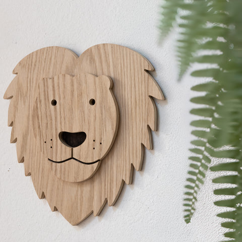 Wood Safari Wall Decor – Complete Set (Lion, Elephant & Giraffe)